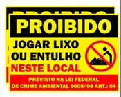 Placa Não Jogue Lixo Neste Local Por Favor Proibido (30x40)