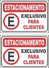 2 Placas Vagas Exclusivas Para Clientes 40x30 Estacionamento