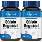 2 Pote Cálcio Magnésio Zinco Vitaminas D3 K2 Com 60 Cápsulas Fitoprime