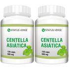 2 Potes Centella Asiatica 100% Pura - Kit 240 Cápsulas - Status Verde