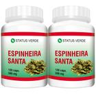 2 Potes Extrato de Espinheira 500mg 100% Puro - Kit 240 Cáps - Status Verde