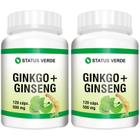 2 Potes Ginkgo Biloba + Ginseng 120 Cáps - Status Verde