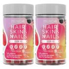 2 Potes - Gummie Aliv Hair, Skin & Nails, Gammy Cabelo Pele - Meno Aliv