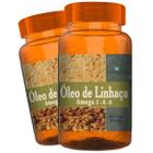 2 Potes Óleo de Linhaça Ômega 3 6 e 9 - Kit 200 Cáps - Fonte Verde