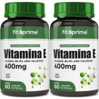 2 Potes Vitamina E 400mg 400UI por Cápsula Com 60 Cápsulas Fitoprime