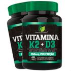 2 Potes Vitamina K2 + D3 Concentrada Kit 120 Cáps - Fonte Verde