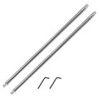 2 Prolongador Alongador Inox 60cm Para Antena Px