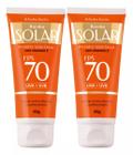 2 Protetor Solar Facial com Vitamina E 70 FPS UVA/UVB