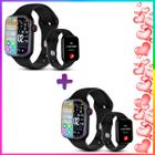 2 Relógios Inteligente Kit Casal Smartwatch W Pro