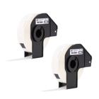 2 Rolos Etiqueta Compativel P/ Brother Dk-1203 Ql800 17x87mm