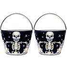 2 Sacolas p/ Pedir Doces Enfeite Halloween Enfeite Caveira