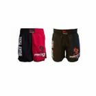 2 Short Muay Thai Bermuda Calção Luta Masculino Progne