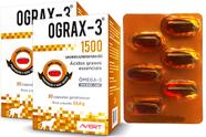 2 Suplemento Alimentar Omega 3 Ograx-3 1500 Cães 60 Capsulas Avert