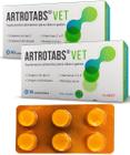 2 Suplemento Alimentar Vitaminas Colágeno Artrotabs Vet 33g Caes Gatos 60 Comprimidos