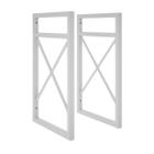 2 Suporte Nicho Prateleira Industrial Parede 37X20Cm Branco