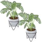 2 Suportes Tripé Para Vaso Chão Planta Jardinagem Decoração Aço