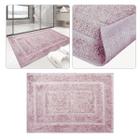 2 Tapete Banheiro Lavabo Algodão Absorvente Macio Mtro 40x60