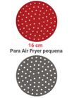 2 Tapetes Forro Protetor Silicone Air Fryer Elétrica 16 cm