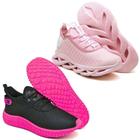 2 Tênis Feminino Caminhada Macio Confortavel ROSA