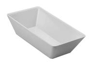 2 Tigelas Retangular Funda Buffet 25x15cm Melamina Branca