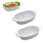 2 Travessas em Melamina 450ml Saladeira Bowl Pote Oval - Lyor