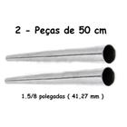 2 Tubo Descarga Universal 50 Cm De 1.5/8 Pol ( 41,27 mm )