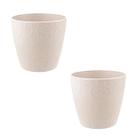 2 un Vaso plantas colmeia decorativo flor G BEGE