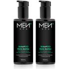 2 Und Shampoo Para Barba Hidratação Profunda Fortalecimento Aloe Vera Mentol Pantenol 150mL Menspa
