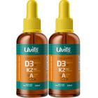 2 Vitamina D3 K2 Mk7  Vitamina A 100 Doses Gotas Uvits