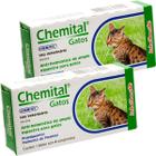 2 x Chemital Gatos Vermífugo 4 Comprimidos - Chemitec