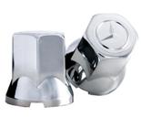 20 Capa Porca Compativel Mercedes Benz Logo Cromada 24mm