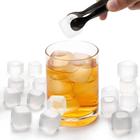 20 Cubos De Gelo Artificial Transparente Quadrado Reutilizável