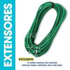 20 Extensores Elástico Verde Duplo 30 Cm Sem Gancho