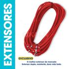 20 Extensores Elástico Vermelho Duplo 30 Cm Sem Gancho