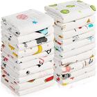 20 Pack Muslin Baby Burp Panos Grandes 20 x 10 polegadas Algodão Baby Burp Rags Toalha de Bebê e Panos Toalhas de Rosto 6 Camadas Super Absorvente para Baby Infant Shower, 20 Estilos