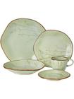 20 Peças Aparelho de Jantar e Chá Em Porcelana Conjunto Cozinha Oxford Bambu RA20-960