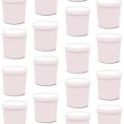 20 Potes Para Alimentos 500 Ml Branco Com Tampa Pp 11X9,5 Cm - Metal G