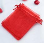 20 Saquinhos De Organza 20x30 Vermelho Carmesim Fita Cetim