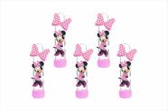 20 tubetes 13cm para doces Minnie Rosa