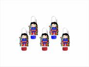 20 tubetes 13cm para doces Superman Baby