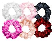 Scrunchie De Listras Para Cabelo Com Laço - Preto E Branco - Relikie  Semijoias