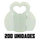 200 Caixas Caixinhas Embalagem Tipo Bolsa Coração Para Caneca/Xícara Porcelana/Cerâmica 325ml