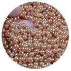 200 pçs pérola bola lisa 4mm mel p/ bijuterias, colares, pulseiras e artesanatos em geral - loop variedades