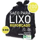 200 Sacos Preto lixo 200 Litros Super Reforçado Boca Larga