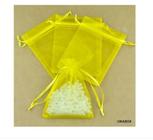 200 Saquinhos De Organza 20x30 Fita Cetim (Amarelo Ouro) - OKABOX