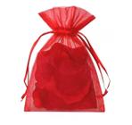 200 Saquinhos de organza 7x9 vermelho lembrancias artesanato - OKABOX