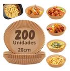 200 Unidades Forro Antiaderente Forma De Papel P/ Airfryer