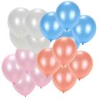 20un. Balões Grandes 12p Metalizados Azul Rosa Rosê E Branco