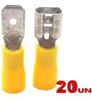 20un Terminais Amarelo Pré Isolados Macho e Fêmea Resistentes a Corrosão para Fios 4-6mm Baterias e Quadros Elétricos