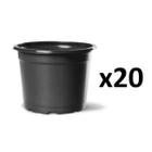 20X Vaso Para Mudas Sementeira N2 Cor Preto NUTRIPLAST